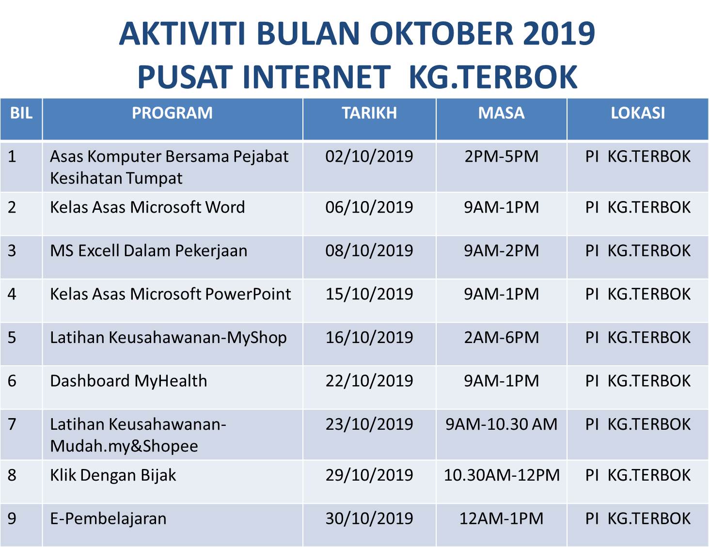 JadualAktivitiOktober2019