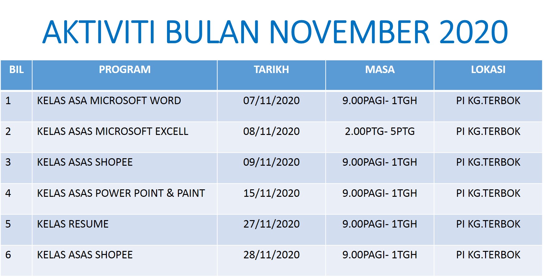 Jadul November 2020